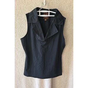Under Cover Agent By Kathleen‎ Kirkwood Women's Blouse Black Sleeveless Size L